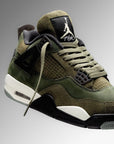 Nike Air Jordan 4 Retro SE Craft Medium Olive sneakers alte in verde oliva - vista laterale