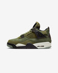 Nike Air Jordan 4 Retro SE Craft Medium Olive sneakers alte in verde oliva - vista laterale