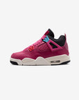 Nike Air Jordan 4 Retro Sweet Beet sneakers alte in rosa bianco - vista laterale