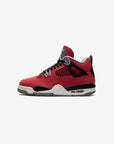 Nike Air Jordan 4 Retro Toro Bravo sneakers alte in rosso nero - vista laterale