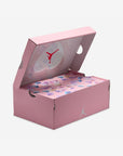 Nike Air Jordan 4 Retro Valentine's Day sneakers alte in rosa bianco - vista laterale