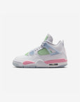 Nike Air Jordan 4 Retro Valentine's Day sneakers alte in rosa bianco - vista laterale