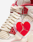 Nike Air Jordan 4 Retro Valentine's Day Sierra Red sneakers alte in rosso bianco - indossate
