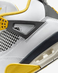 Nike Air Jordan 4 Retro Vivid Sulfur sneakers alte in giallo nero - dettaglio tomaia