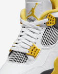 Nike Air Jordan 4 Retro Vivid Sulfur sneakers alte in giallo nero - vista dall'alto