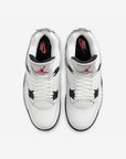 Nike Air Jordan 4 Retro White Cement sneakers alte in bianco grigio - vista posteriore