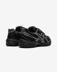 Asics Gel-1130 Black Pure Silver sneakers basse uomo e donna in mesh e pelle sintetica nero argento, dettaglio suola
