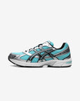 Asics Gel-1130 Larimar Blue Silver sneakers basse uomo e donna in mesh e pelle sintetica argento blu, vista laterale
