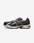 Asics Gel-1130 Steel Grey Black sneakers basse uomo e donna in mesh e pelle sintetica nero grigio, vista laterale