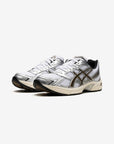 Asics Gel-1130 White Clay Canyon sneakers basse uomo e donna in mesh e pelle sintetica bianco terracotta, vista frontale