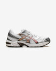 Asics Gel-1130 White Red Snapper sneakers basse uomo e donna in mesh e pelle sintetica bianco rosso, dettaglio tomaia