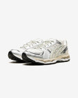 Asics Gel-Kayano 12.1 Ronnie Fieg Cream sneakers basse uomo e donna in mesh, pelle sintetica e pelle crema, vista frontale