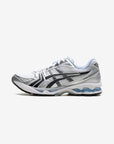 Asics Gel-Kayano 14 JJJJound White Blue sneakers basse uomo e donna in mesh e pelle sintetica bianco blu, vista laterale