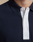 Polo Uomo con Placket a Contrasto – Dettaglio Raffinato - dettaglio