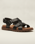 Sandali Uomo in Pelle – Eleganti e Comodi Estivi - Nero