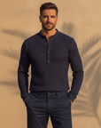 Pantaloncini Mare Uomo Quick-Dry – Tasche Laterali Pratiche - Blu Navy - indossato