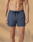 Costume Uomo a Micro-Fantasia – Elegante ed Estivo Quick-Dry - Navy Micro - indossato