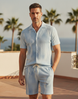 Completo Coordinato Uomo Camicia Acquerello e Pantaloncini - lifestyle