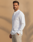 Camicia Uomo in Cotone Leggero – Colletto Classico Estivo - vista laterale