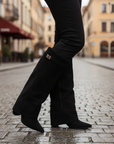 Stivali Donna con Tacco Quadrato e Punta a Stiletto