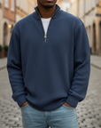 Maglione Uomo Collo Alto Zip in Maglia