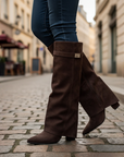 Stivali Donna con Tacco Quadrato e Punta a Stiletto
