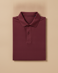 Polo Uomo Micro-Fantasia – Motivo Discreto ed Elegante - Bordeaux
