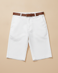 Bermuda Chino Uomo in Cotone – Eleganti e Versatili per l'Estate - Bianco