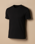 T-shirt Uomo Girocollo Slim Fit – Vestibilità Aderente Moderna - Nero