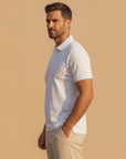 Polo Uomo in Cotone Mercerizzato – Finitura Lucida Premium - vista laterale