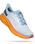Hoka Clifton 8 Scarpe Running Azzurro Ghiaccio Arancione Donna - 2
