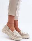Mocassini Donna Beige alla Moda