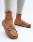 Mocassini Donna Beige Comodi