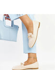 Mocassini Donna Beige Raffinati