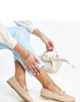 Mocassini Donna Beige Moderni