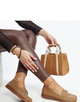 Mocassini Donna Beige Eleganti