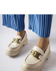 Mocassini Donna Beige Comodi