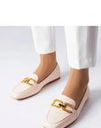 Mocassini Donna Beige Raffinati
