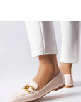 Mocassini Donna Beige Raffinati