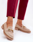 Mocassini Donna Beige Comodi
