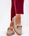 Mocassini Donna Beige Comodi