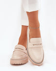 Mocassini Donna Beige Comodi