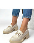 Mocassini Donna Beige Moderni