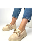 Mocassini Donna Beige Classici