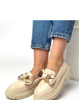 Mocassini Donna Beige Classici