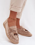 Mocassini Donna Beige alla Moda