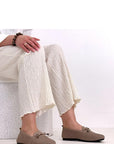 Mocassini Donna Beige Moderni