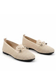 Mocassini Donna Beige Eleganti