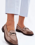 Mocassini Donna Beige Eleganti