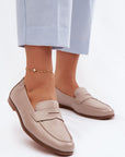 Mocassini Donna Beige Comodi